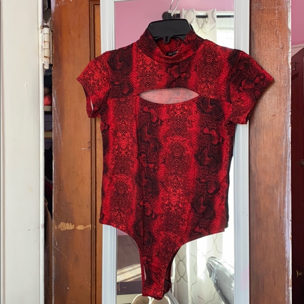Snake print bodysuit